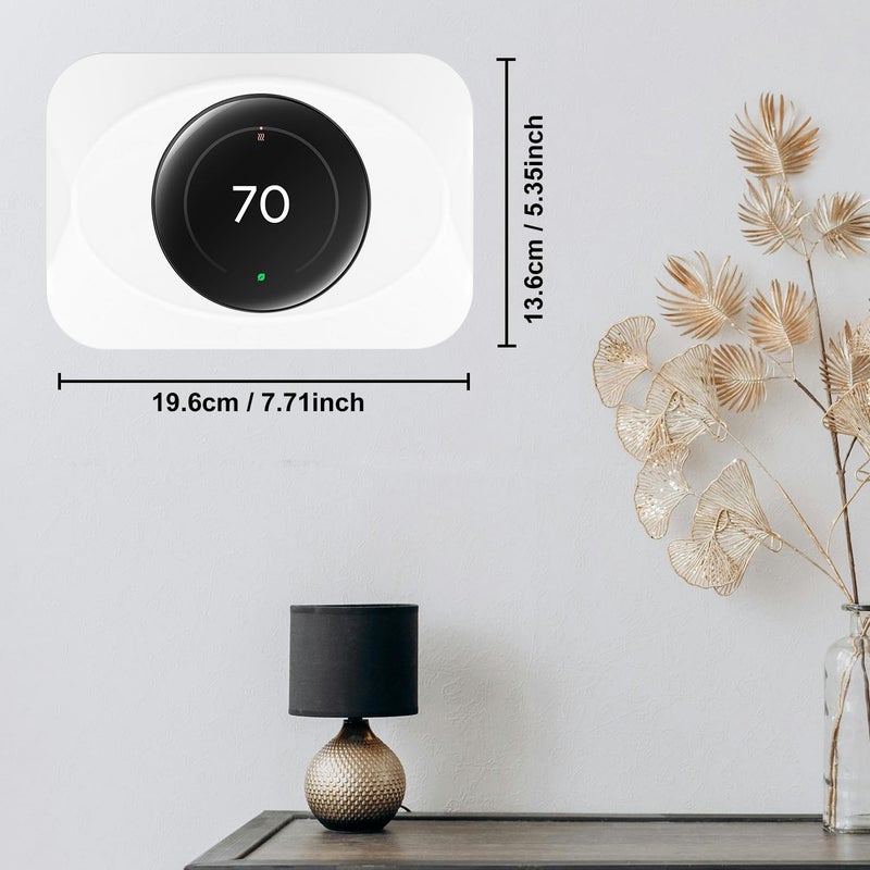 BAOKZZOM Nest Thermostat Wall Plate Cover Compatible with Google Nest Learning Thermostat (4th Gen)  Practical Nest Learning Thermostat 4 Trim Kit Accessory  Snap fit Design (White  1 Pack) - Image 5